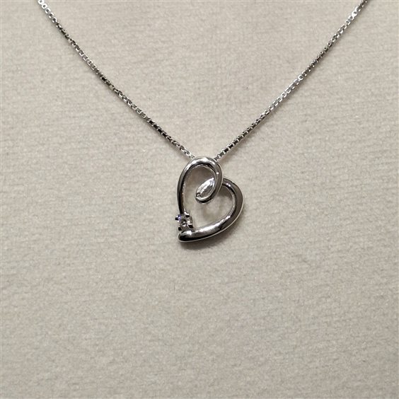 Collana Fanton Gioielli Donna COLLANE DIAMANTI in Oro bianco Diamante 0.02 Ct COOR-221-52 - COOR-221-52